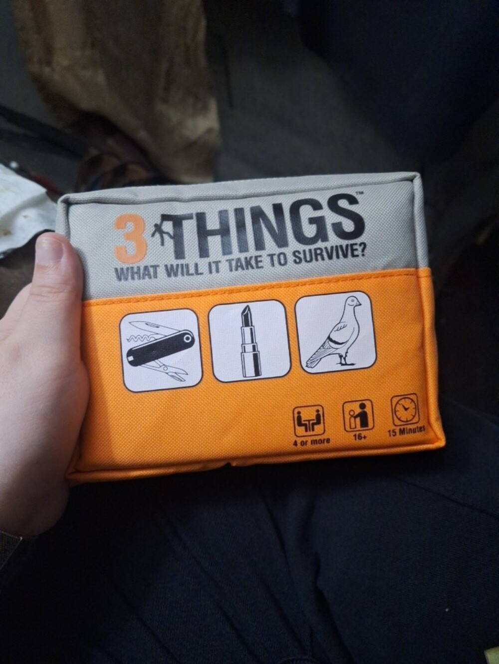 3 Things What Will It Take To Survive? Party Game Travel NEW SEALED